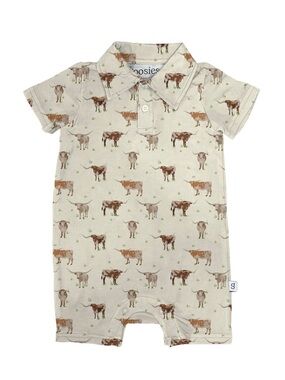 Goosies Longhorn Short Sleeve Romper NWT 0-3 months